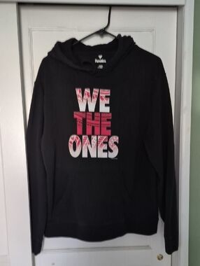 Fanatics Black Hoodie with Red and White 'WE THE ONES' Graphic Large